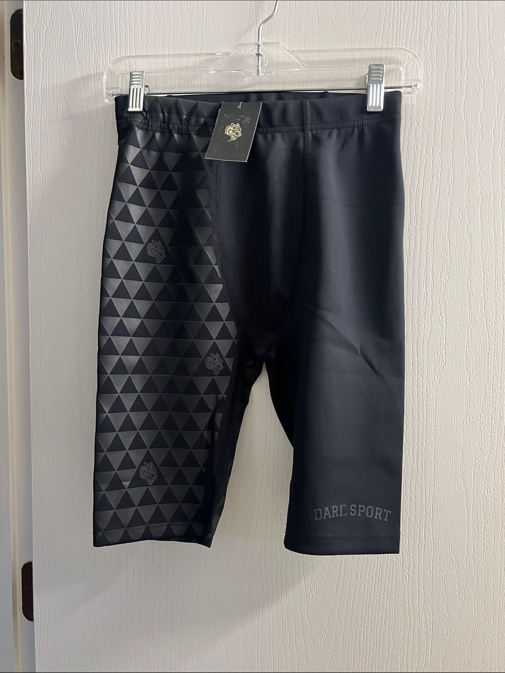 Darc Sport Kids Black Geometric Side-Panel Jammer Leggings